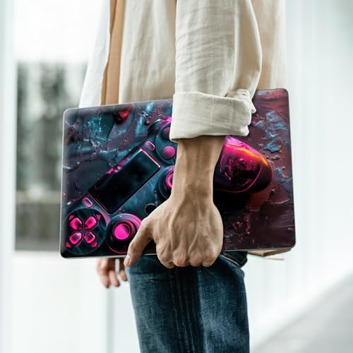 Reusable Universal Laptop Skin Sticker, Cut to Fit for 11.6–15.6 Inch Laptops, Waterproof Protective Film, No-Residue - Pink Damaged Controller - color: Pink Damaged Controller