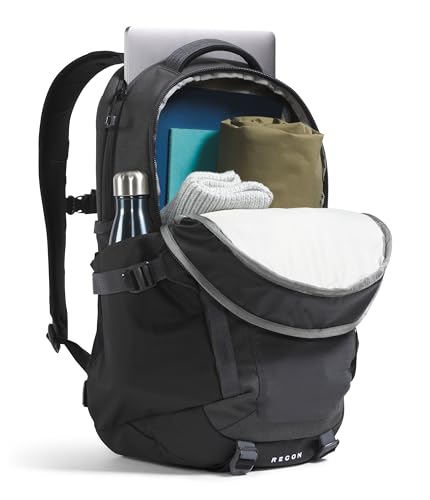 The North Face Recon Laptop Pack, Asphalt Gy Lt Hth/TNF Blk-NPF, OSFA | Daypack, Water Repellent, Laptop Sleeve, 2 Water Bottle Pockets - color: Asphalt Grey Light Heather/Tnf Black-npf, size: 30L