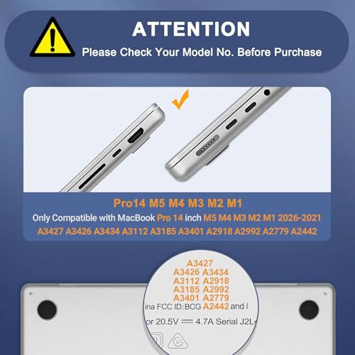 MOSISO Compatible with MacBook Pro 14 inch Case M5 M4 M3 M2 M1 2026-2021 | 4 in 1 Kit Shock-Absorbing Shell with Fold Kickstand, A3427 A3426 A3434 A3112 A3185 A3401 A2918 A2992 A2779 A2442, Pink - color: Pink
