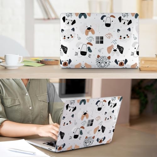 Case Compatible with Microsoft Surface Laptop 13.8-inch Touchscreen 2024 (7th Edition) Model 2036, Plastic Hard Shell Case + Keyboard Cover + Screen Protector + Webcam Cover, Funny Dog - color: Funny Dog