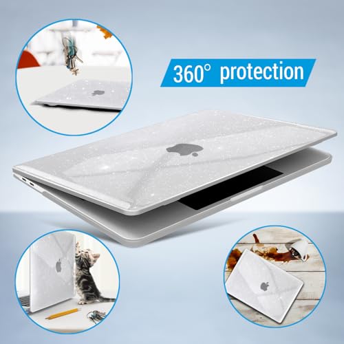 IBENZER Compatible with MacBook Pro 13 Inch Case M2 M1 2026 2025 2024 2023 2022 A2338 A2289 A2251 A2159 A1989 A1706 A1708, Hard Shell Case & Keyboard Cover for Mac Pro 13, Star Clear,T13S-CL+1 - color: Star Clear