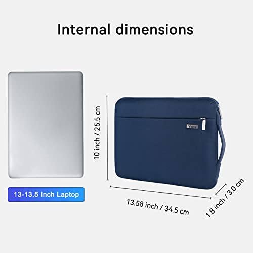 Voova 13.3-13 Inch Laptop Sleeve, Laptop Cover, MacBook Case, Blue | Slim splash-proof 13-inch laptop sleeve compatible with MacBook Air/Pro M1-M5, HP, Lenovo, Asus and Acer for daily use - color: Blue, size: 12.6-13.6 Inch