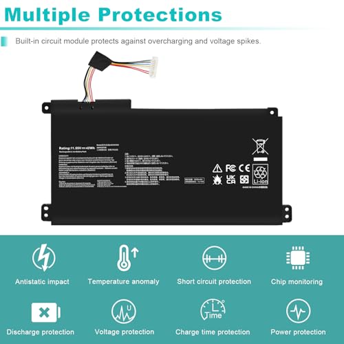 B31N1912 C31N1912 Battery for Asus VivoBook 14 E410M E410MA L410M L410MA E410KA E510MA E510KA F414MA L510MA R522MA E410MA-EK007TS EK087T E410MA-EK991TS E410MA-EK026TS 0B200-03680000 3ICP5/57/80 - size: 7.50*3.86*0.23inch