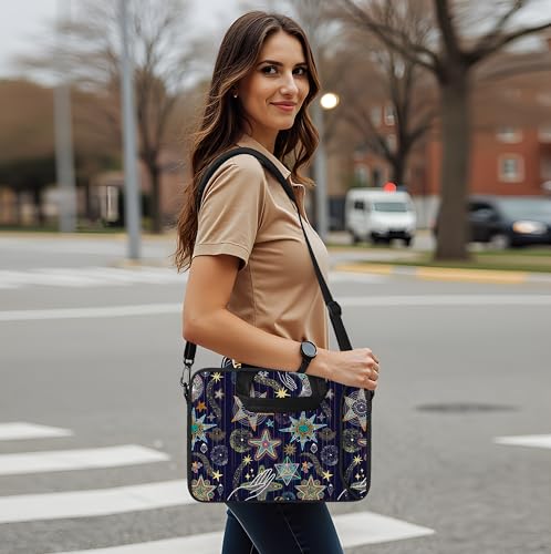 10 inch Messenger Bag Carrying Case with Handle Accessory Pocket Fits 7 to 10-Inch Laptops/Notebook/Kids Tablet (7-10.2 inch, Stars) - color: Stars, size: 7-10.2 inch