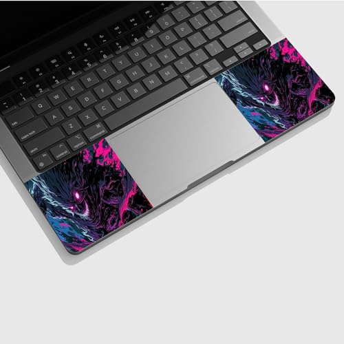 Universal Laptop Skin Sticker with 2 Wrist Pad Skins, Waterproof Scratch Resistant Vinyl Laptop Cover Decal, Cut to Fit for 11–15.6 Inch MacBook HP Dell Lenovo, Devil - color: Devil