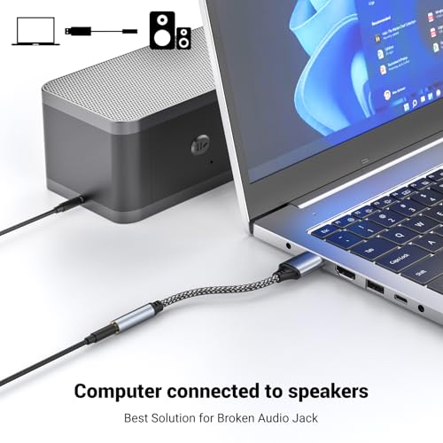 USB to 3.5mm Jack Audio Adapter,USB to Audio Aux Cable for PS4/PS5 | External Stereo Sound Card,USB A to 3.5mm TRRS Female Headset for PS4/PS5/Headphone/Mac/Linux/Laptop/Desktops/Docking Station - size: 1Pack 4 inch