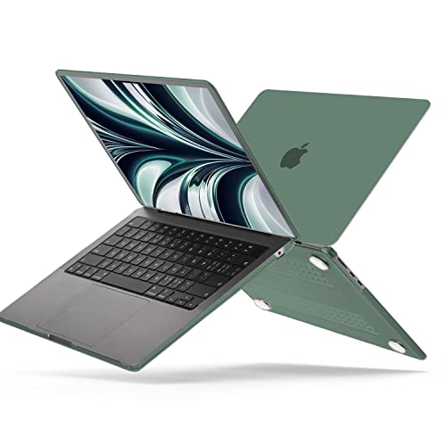 B BELK for MacBook Air 13 inch Case 2026-2022 M5 M4 M3 M2, Midnight Green | Model A3449 A3240 A3113 A2681, Matte Plastic Hard Shell for MacBook Air 13.6 inch Case with Keyboard Cover & Screen Protector - color: Midnight Green
