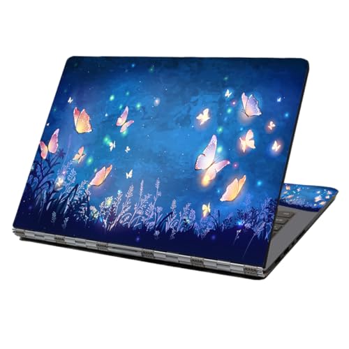 Laptop Skin Sticker Decal,12" 13" 13.3" 14" 15" 15.4" 15.6" Laptop Skin Sticker Protector Cover for Toshiba Hp Samsung Dell Apple Acer Leonovo Sony Asus Laptop Notebook (Blue Butterfly) - color: Blue Butterfly