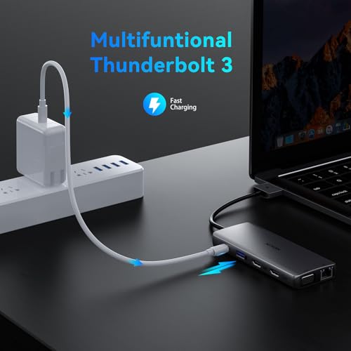 MacBook Pro Docking Station Dual Monitor HDMI Adapter,12 in 1 USB C Adapters for MacBook Pro Air Mac HDMI Dock Dongle Dual USB C to Dual HDMI VGA Ethernet AUX 4USB SD/TF100W PD