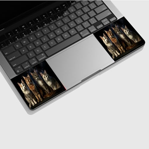 Universal Laptop Skin Sticker with 2 Wrist Pad Skins, Waterproof Scratch Resistant Vinyl Laptop Cover Decal, Cut to Fit for 11–15.6 Inch MacBook HP Dell Lenovo, Multiple Cats - color: Multiple Cats