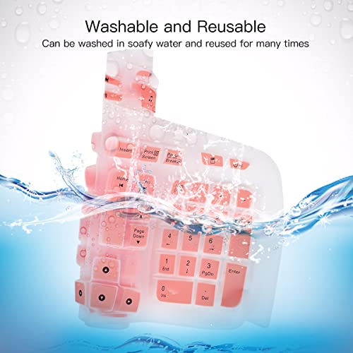 Keyboard Cover for Logitech K350 MK550 MK570 Wireless Wave Keyboard Cover Skin Protector, Logitech K350 MK550 MK570 Accessories, Pink - color: Pink