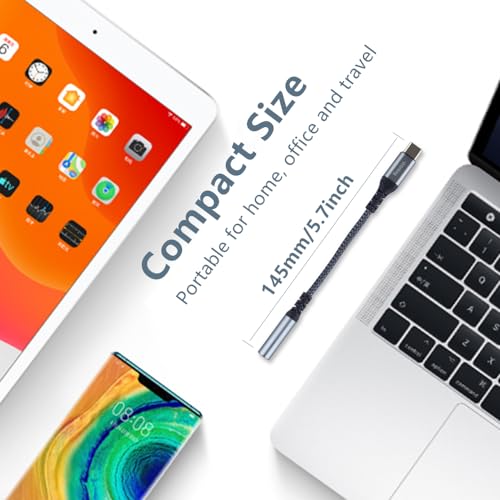 USB Type c to 3.5mm Headphone Jack Adapter,USB c Audio Compatible with iPhone 15/15 Pro/15 Plus/15 Pro Max,iPad Pro,MacBook, Samsung Galaxy S23 S22 S21 (1#)
