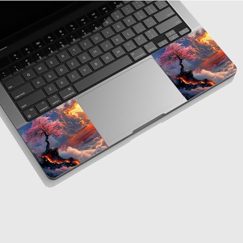 Universal Laptop Skin Sticker with 2 Wrist Pad Skins, Waterproof Scratch Resistant Vinyl Laptop Cover Decal, Cut to Fit for 11–15.6 Inch MacBook HP Dell Lenovo, Abstract Landscape - color: Abstract Landscape