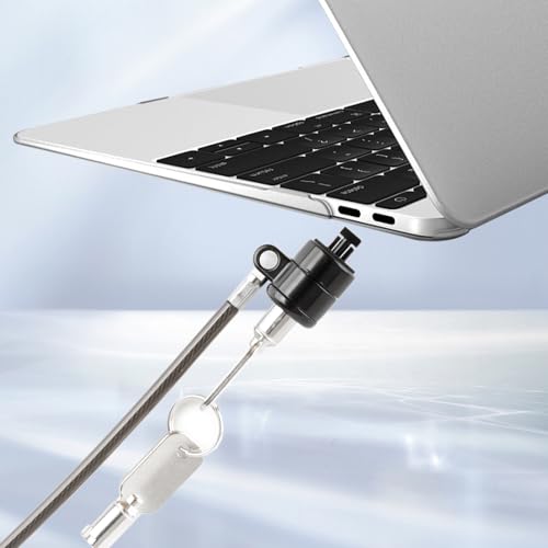 2 Pack Laptop Cable Lock, 6.6 Feet Anti-Theft Security Steel Lock with Keys, Heavy Duty 3x7mm Standard T-Slot Compatible with Lenovo, Asus, Acer Laptops & Tablets, Black - color: black-key-2 pack