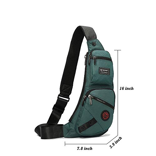 NICGID Sling Bag Chest Shoulder Backpack Crossbody Daypack for Men Women | Travel Outdoor Hiking Concealed Carry Fishing Fanny Tool Small Casual - color: Dark Green-1