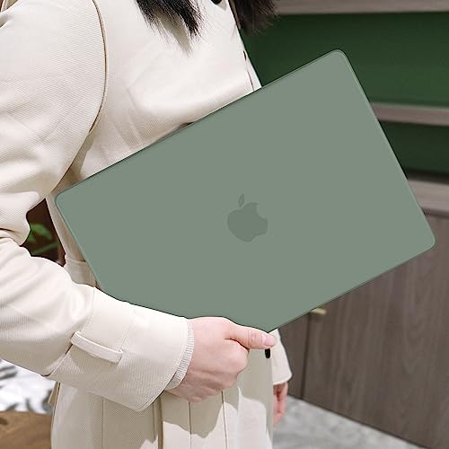 MEEgoodo for M5 MacBook Pro 16 inch Case 2026 2024 2023 2021 (Fit Model A3429/A3428/A3403/A3186/A2991/A2780/A2485) M5 M4 M3 M2 M1 Pro/Max, Laptop Case with Keyboard & Webcam Cover,Matte Midnight Green - color: Matte Midnight Green