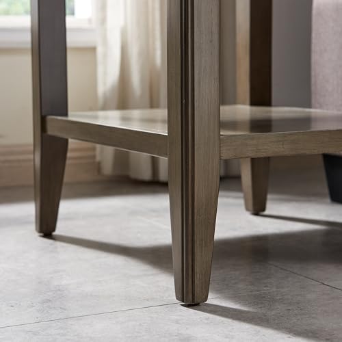 Leick Home Laurent End Table, 24", Smoke Gray - color: Gray / Pewter