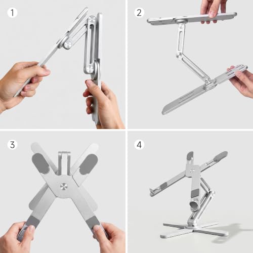 Model-X 3.0 Laptop Stand, Ladjustable Laptop Stand Desk, Ergonomic Laptop Stand Desk,360 Rotating Laptop Riser