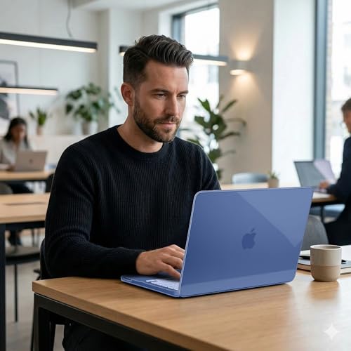 Batianda CrystalAir Case for MacBook Neo 13 Inch 2026, Crystal Indigo | 4-in-1 Bundle Ultra Clear Slim Hard Shell, Lightweight Everyday Protection for MacBook Neo 13 Inch 2026 Model A3404 - color: Crystal Indigo