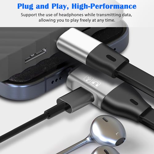 MEIRIYFA USB Type C Male to USB C Male Short OTG Data Cable + USB-C Female OTG Cable 10Gbps 60W Fast Charging for Laptop Tablet Mobile Phones - 24cm