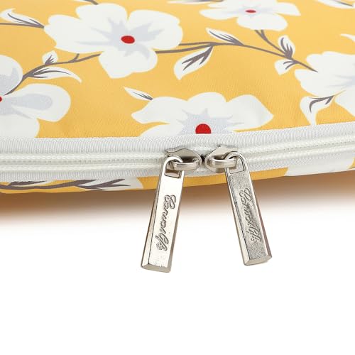 Canvaslife Pattern 13 inch Canvas Laptop Sleeve with Pocket 13 inch 13.3 inch Laptop 13 case13 Sleeve (Yellow Flower) - color: Yellow Flower, size: 13 inch/13.3 inch