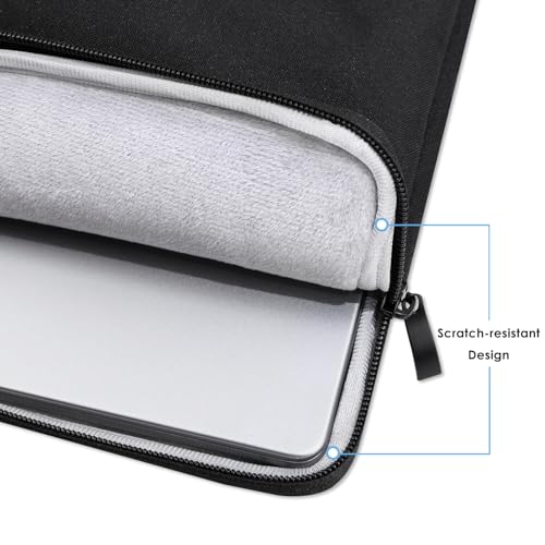 ProElife Sleeve Case for MacBook Pro 14 inch M5 M4, Precision Fit, Black | Water-Resistant, Soft Inner Lining Padded, Anti-Scratch, Extra Attached Pocket, Travel Carry Laptop Bag for Home Office