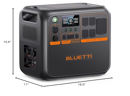 BLUETTI AC200PL Portable Power Station 2304Wh 2400W LiFePO4 Solar Generator | Expandable to 8448Wh w/ 4 AC Outlets (3600W Power Lifting), 30A TT30 Output, Battery Backup for RV, Camping, Home Use - style: BLUETTI AC200PL
