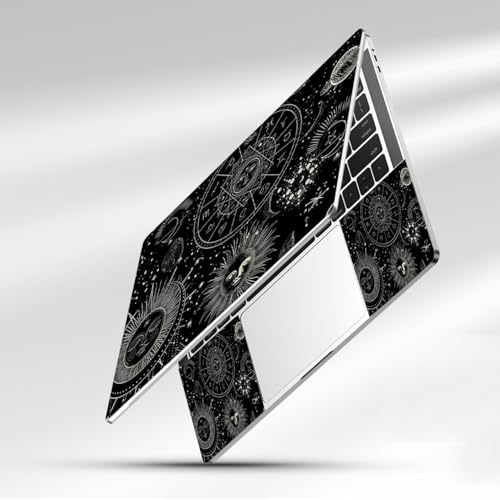 12.1-15.6 Inch Laptop Skin Decal, Universal Reusable Vinyl Laptop Cover Sticker, Waterproof Art Decal Protector in Cosmic Sun Moon - color: Cosmic Sun Moon