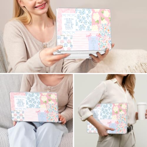 AKIT for MacBook Neo 13 Inch Case 2026 Model A3404, Anti-Scratch Protective Hard Shell Compatible with New MacBook Neo 13" + 2 Keyboard Covers + Screen Protector, Aesthetic Pastel Flowers