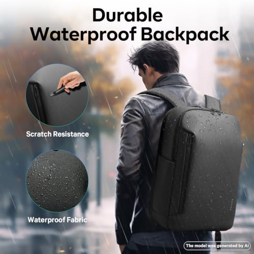 BANGE Business Smart Backpack for Men and Women,can holds 15.6 Inches Laptop Backpack, Waterproof Commute Work Travel Backpack, Flight Carry-On (black) - color: Black