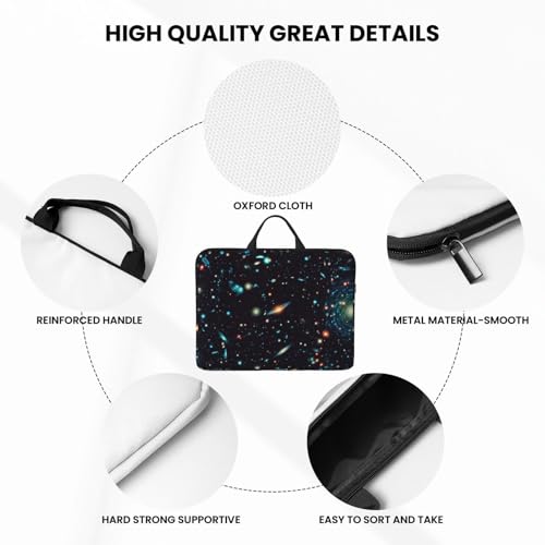 14 Inch Laptop Sleeve Case Waterproof Lightweight Laptop Case Bag Deep Space Travel Laptop BagsWith Handle Briefcase Messenger Bag For Women Men