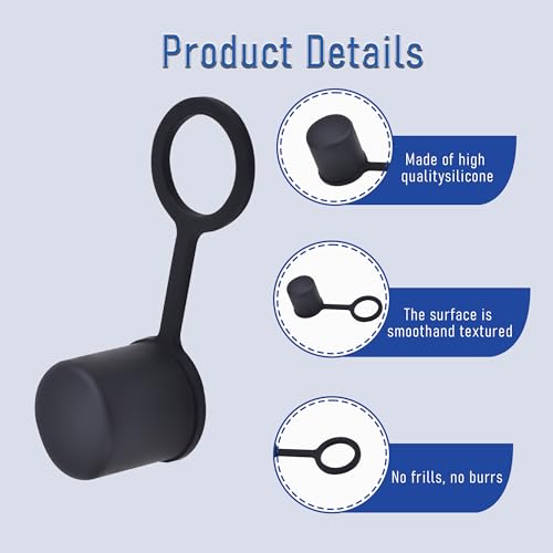 10 PCS BNC-B Port Anti-dust Plugs, Silicone Covers Caps Stoppers, Port Protector for Laptop, Phone, ID; 0.35" - size: BNC-B/Black/10 PCS