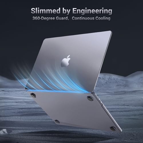 MOSISO Compatible with MacBook Air 15 inch Case M5 M4 M3 M2, Space Gray | 4 in 1 Kit Seamlessly Closes Anti-Fingerprints Matte Hard Shell Cover for 2026-2023 A3448 A3241 A3114 A294 - color: Space Gray Clear