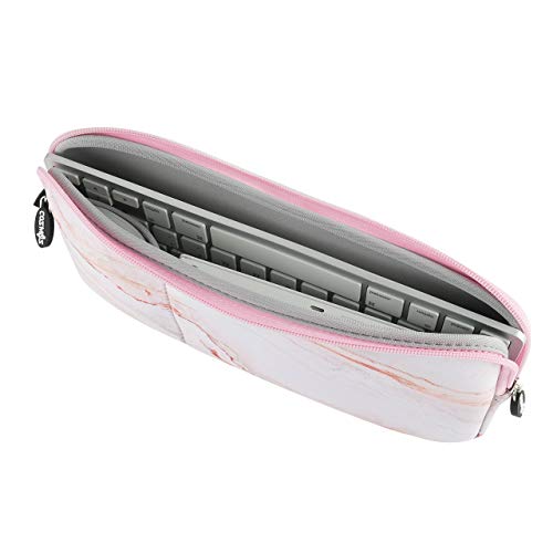 Neoprene Carrying Keyboard Sleeve Case Bag Protection Pouch Compatible with Magic Keyboard 1 & 2, Wireless Keyboard, Magic Mouse, Magic Trackpad and Wireless Trackpad (Pink Marble Pattern) - color: Pink Marble Pattern