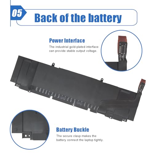97Wh XG4K6 Laptop Battery Compatible with Dell XPS 17 9700 9710 9720 9730 Precision 5750 5760 5770 Series P92F P92F001 P92F002 P92F003 KRDHV 01RR3 F8CPG OF8CPG 0YY3V 5XJ6R KVPMY 11.4V - size: 12.92*3.16*0.35 inch XG4K6