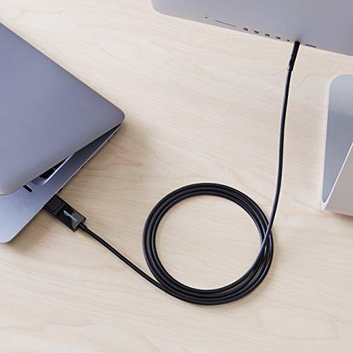 Amazon Basics Bi-Directional USB-C to DisplayPort Cable, Thunderbolt 3/4 Compatible, 4K@60Hz, DP Alt Mode, Plug & Play, 6-foot, Black - size: 6-Foot