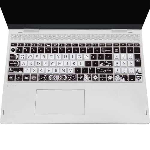 Cute Keyboard Cover for 15.6’’ HP Laptop 15-dw 15-dy 15-ef 15-da/db/bs 15-dy5033dx 15-dw0083wm 15-ef2126wm 15-da0014dx, Envy x360 15m-dr/ds 17-bs/bw, Pavilion 15-cs/cc, Sun and Moon - color: Sun and Moon