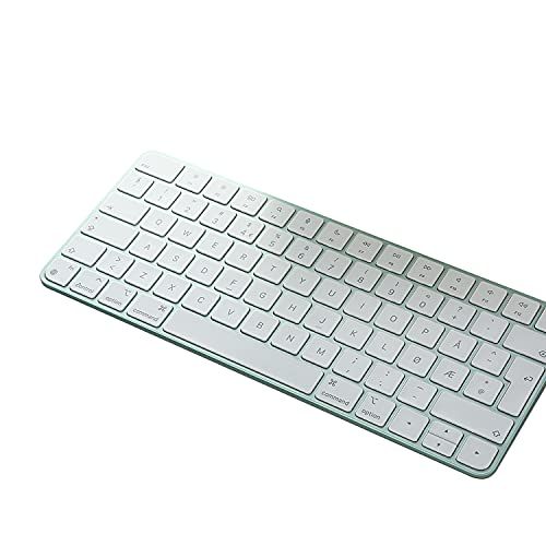 Keyboard Cover for New M4 iMac Magic Keyboard(Europe Layout, 7 Shape Enter Key) Model A3118/A2449, Touch ID Version w/o Numeric Key - Ultra Thin, Protective and Clear Protector Skin - color: A3118/A2449 (7 Shape Enter Key EU Layout)