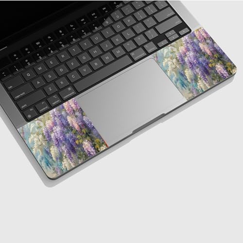 Universal Laptop Skin Sticker with 2 Wrist Pad Skins, Waterproof Scratch Resistant Vinyl Laptop Cover Decal, Cut to Fit for 11–15.6 Inch MacBook HP Dell Lenovo, Cercis Chinensis - color: Cercis Chinensis
