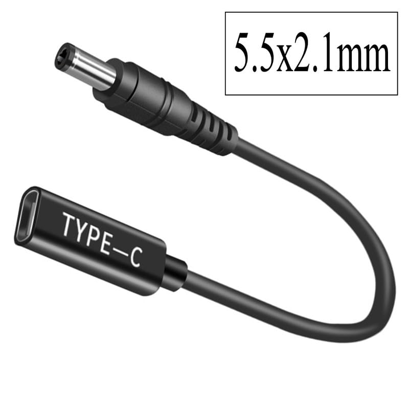 100W USB C to 5.5mm X 2.1mm Cable, USB C to 12V Adapter, DC 5.5x2.1mm Adapter to USB C Adapter Made for Solar Panel, Motorhome, Portable Power Station, RVs, Solar Generator - style: 5.5x2.1mm