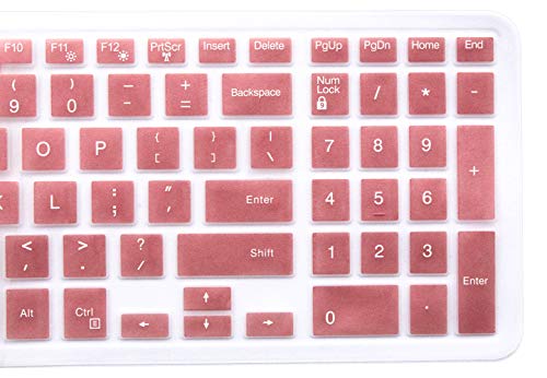 Keyboard Skin Compatible 2018 15.6 inch Dell G3 G5 G7 Series, 17.3 inch Dell G3 Series, 15.6" Dell Inspiron 15 3000 5000 7000 Series, 17.3" Dell Inspiron 17 5000 Series (with Numeric Keypad) Rose Gold - color: Rose Gold