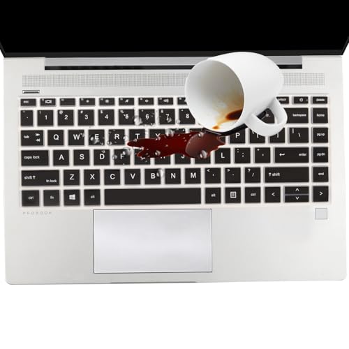 MUBUY Keyboard Cover for 14" HP Probook 440 445 G8 G9 G10, HP Probook 640 G7 G8 Laptop 14 inch, HP Probook 14 Laptop Keyboard Protective Accessories (NOT Fit Probook 440 445 G11 G5 G6 G7)-Black - color: Black