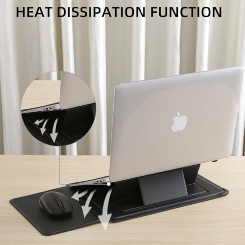 13 Inch Laptop Sleeve with Stand Slim Case for MacBook Neo/Dell XPS - color: Black, size: 13-13.3 Inch