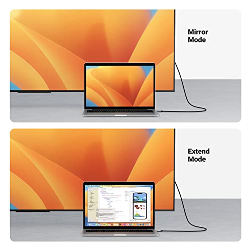 UGREEN Unidirectional USB C to HDMI 2.0 Cable 4K@60Hz 6.6FT | Thunderbolt 4/3, Home and Office, Compatible with iPhone 17 Pro Max, MacBook Pro Air iPad Pro, XPS, Galaxy S26, Steam Deck - size: 6.6FT