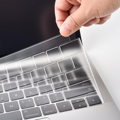 TPU Keyboard Cover Skin for MacBook Pro 13.3 15.4 inch A2159 A1990 | Clear Keyboard Protector with Macbook Touch Bar A1707 A1706 A1989
