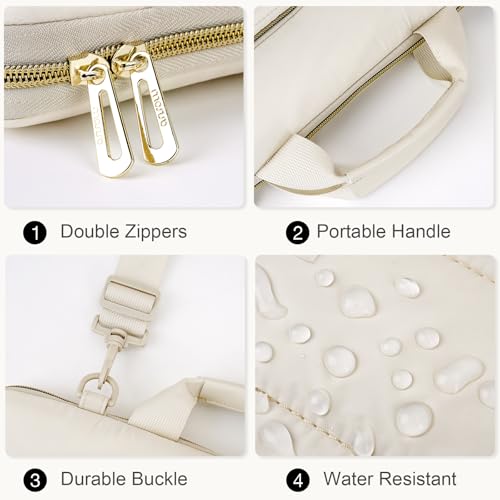 MOSISO Laptop Bag for Women, Computer Bags | Puffy Sleeve Case Laptop Shoulder Bag with Handle&Pocket