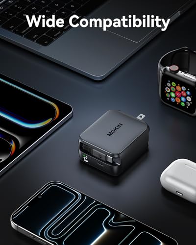 Retractable USB C Charger, 67W 2-Port Fast Charger with Retractable Cables and Foldable Plug and, PD/PPS Wall Adapter for iPhone 17/16/15 Series/MacBook Air/Airpods 4/Galaxy S26/S25 - color: Gray