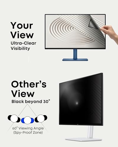 2-Pack 34 Inch Computer Privacy Screen Filter (31.8" × 13.5") for 16:9 Curved & Flat Monitors – Nano-Suction Bezel (Tape-Free Instant Install) – Anti-Glare, Blue Light Blocking, Washable - size: 34" 16:9 — 808mm x 342mm