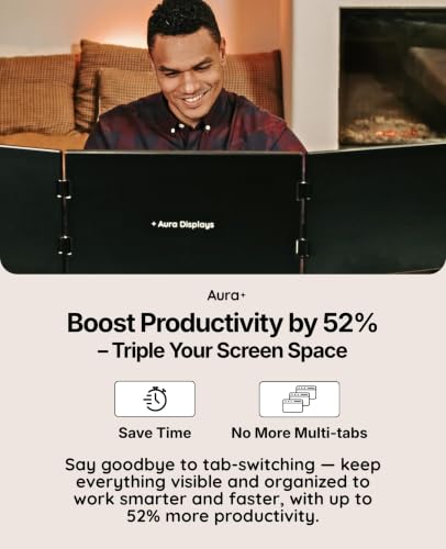 | Triple Aero Pro Max 18.5" | Portable Monitor Extender | Full Aluminum | Quad Screens | 3Γ18.5" FHD 1080P HDR IPS | USB-C & HDMI | Compatible 12-18.5" Laptops Windows MacOS - size: 3x 18.5" Full HD