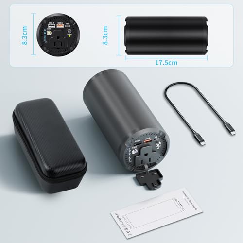 Portable Charger Laptop Power Bank With AC 100W Outlet,65W PD External Battery Pack Charger,Universal 98Wh/27000mAh lightweight Charger Power Station for Outdoor,travel,Camping,Home Office Emergency